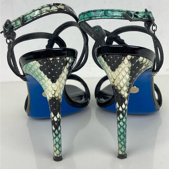 LORIBLU Jeweled Leather Sandals Heels - Made in Italy - $570. - Picture 13 of 16